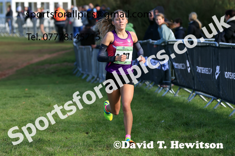 Junior Womens 2025 National Cross Country Relays, Berry Hill Park, Mansfield. Photo: David T. Hewitson/Sports for All Pics